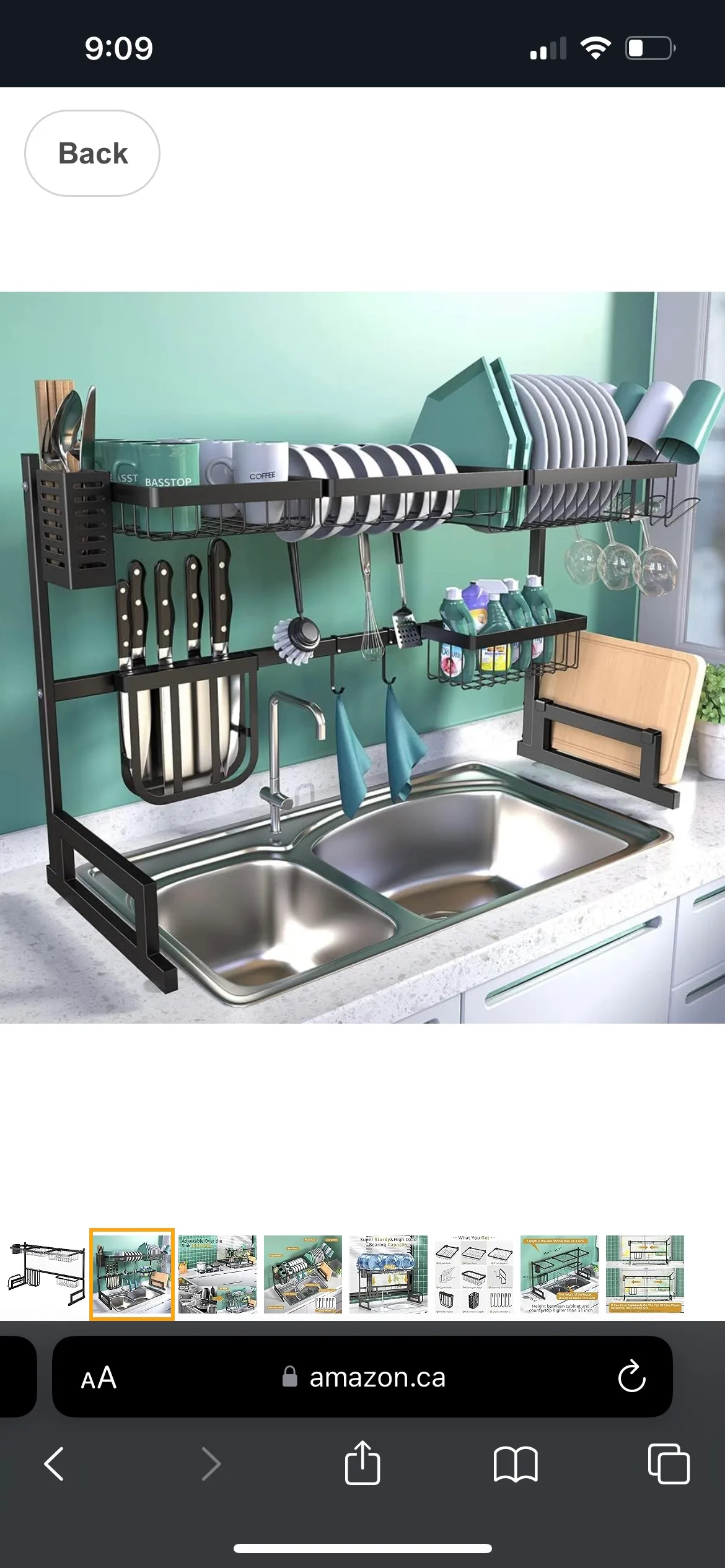 Over the sink customizable dish drying rack (wide, 85cm) image indicator(3)