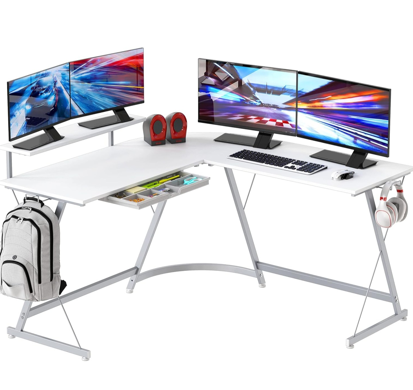 SHW Gaming 51'' L-Shaped Computer Corner Desk - photo 3