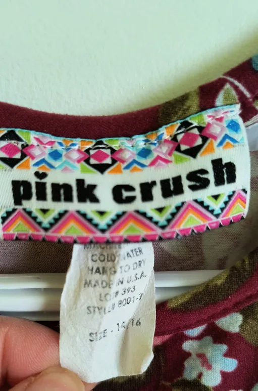 Pink Crush Floral Cold Shoulder Dress Size 15/16 image indicator(2)