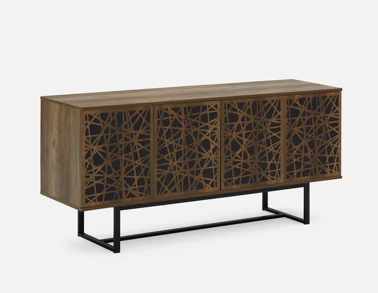 Structube Rustic Oak Counter Finished Jax Sideboard