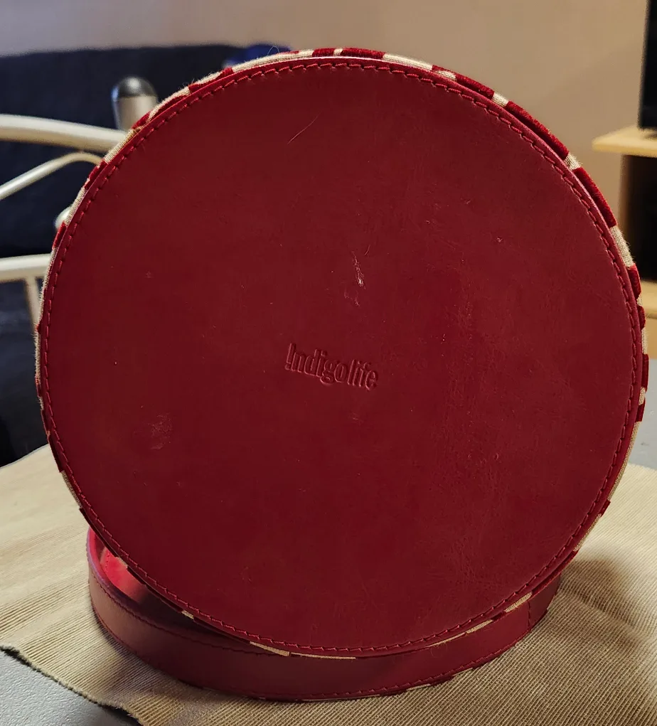 Indigolite Round Decorative Felt Box image indicator(5)