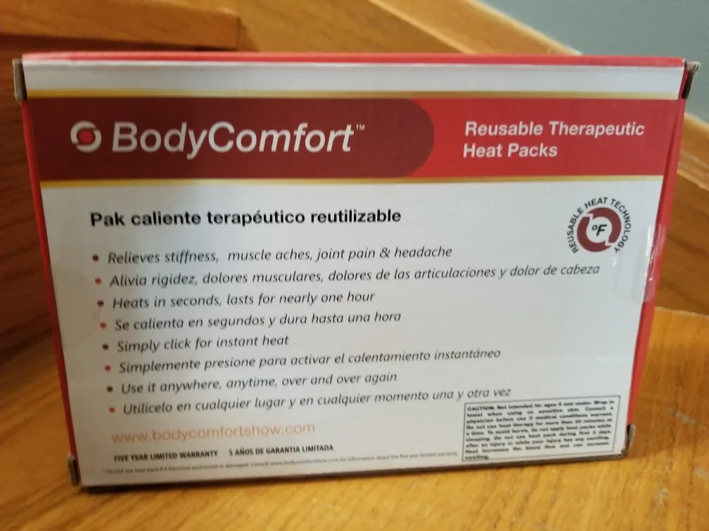 Body Comfort -6 pack Reusable Heat Packs Sealed box image indicator(3)