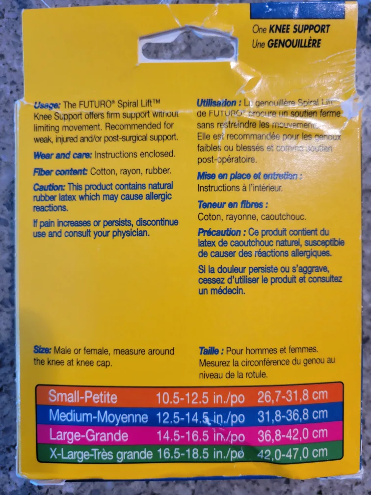 Knee support brace size medium image indicator(4)