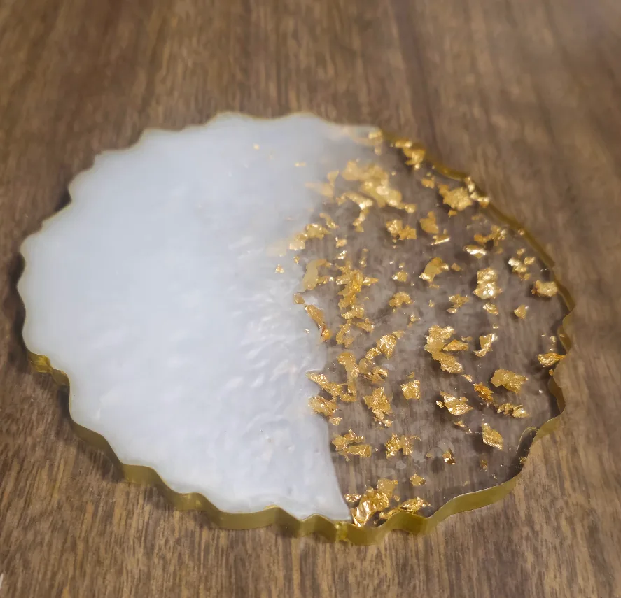 Blue and White Coasters, Resin art image indicator(3)