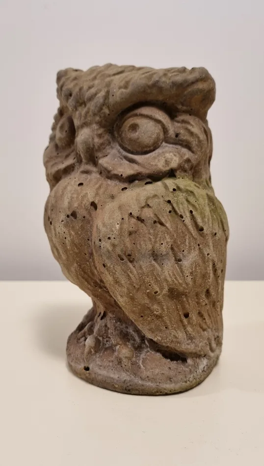Vintage Concrete Owl Statue image indicator(2)