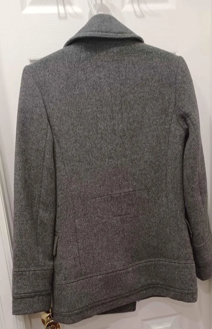 TATE Women's Grey Peacoat image indicator(2)