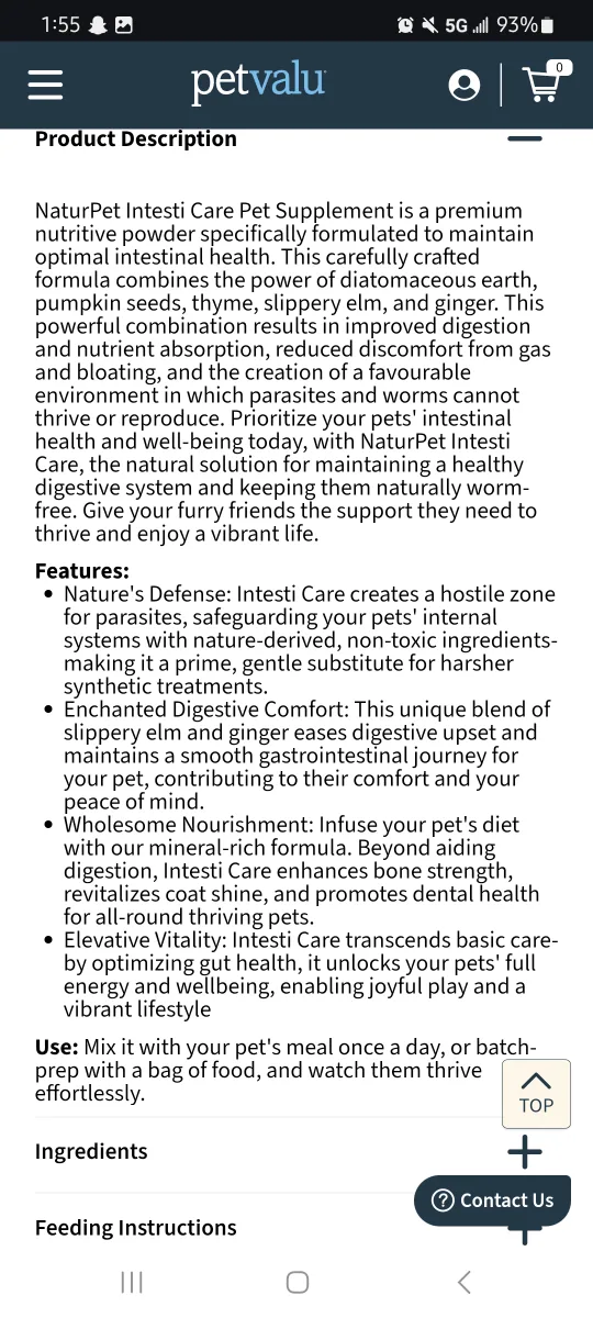 NaturPet  Intesti Care Pet Supplement for cats & dogs #freecycle image indicator(3)