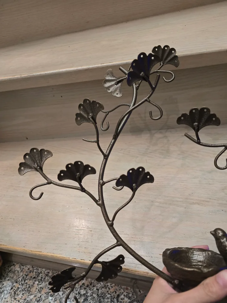 Large Metal Jewelry Tree Display Stand with Dish image indicator(4)