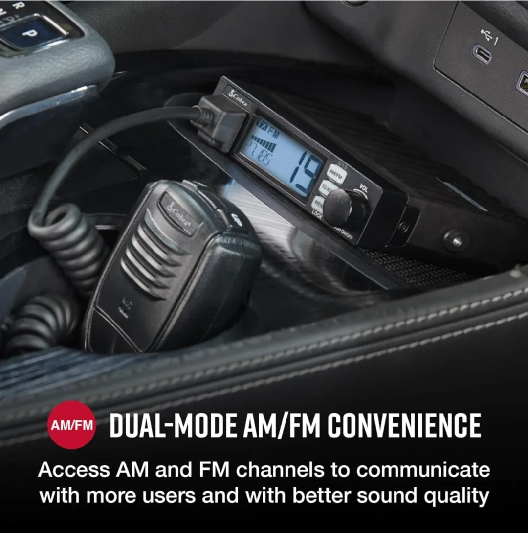 Cobra 19 Mini Recreational CB Radio - 40 Channels, Travel image indicator(7)