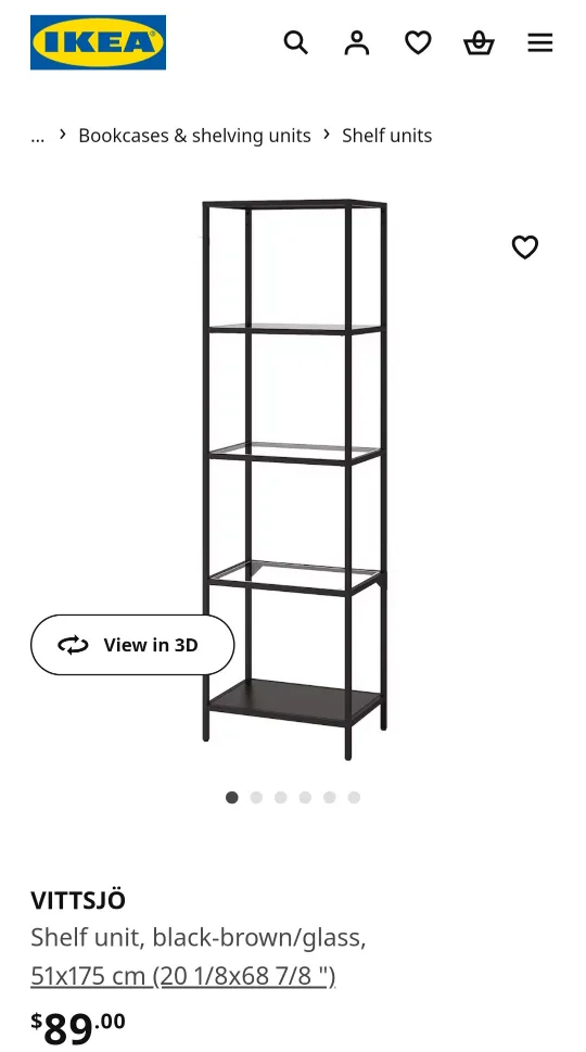 IKEA VITTSJÖ Shelf Unit image indicator(3)