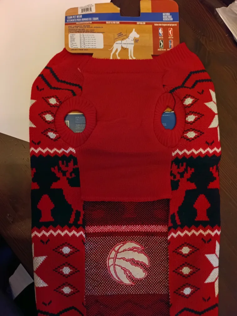 Toronto Raptors Pet Sweater - Size Large image indicator(2)