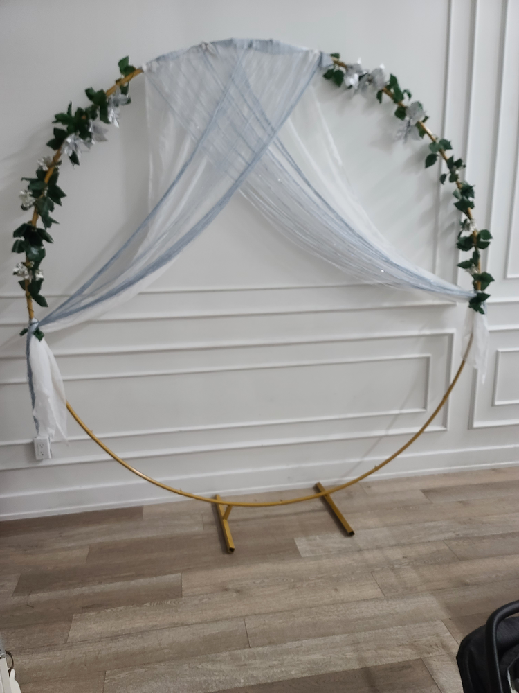 Gold Circle Wedding Arch