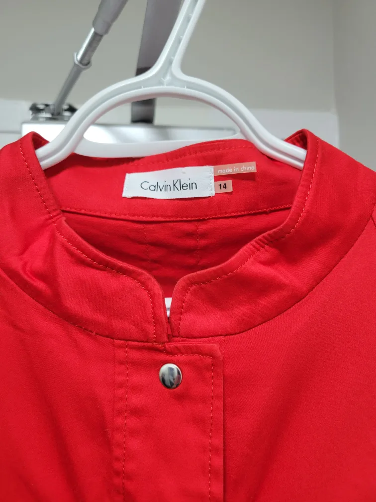 Calvin Klein Red Dress Size 14 image indicator(3)