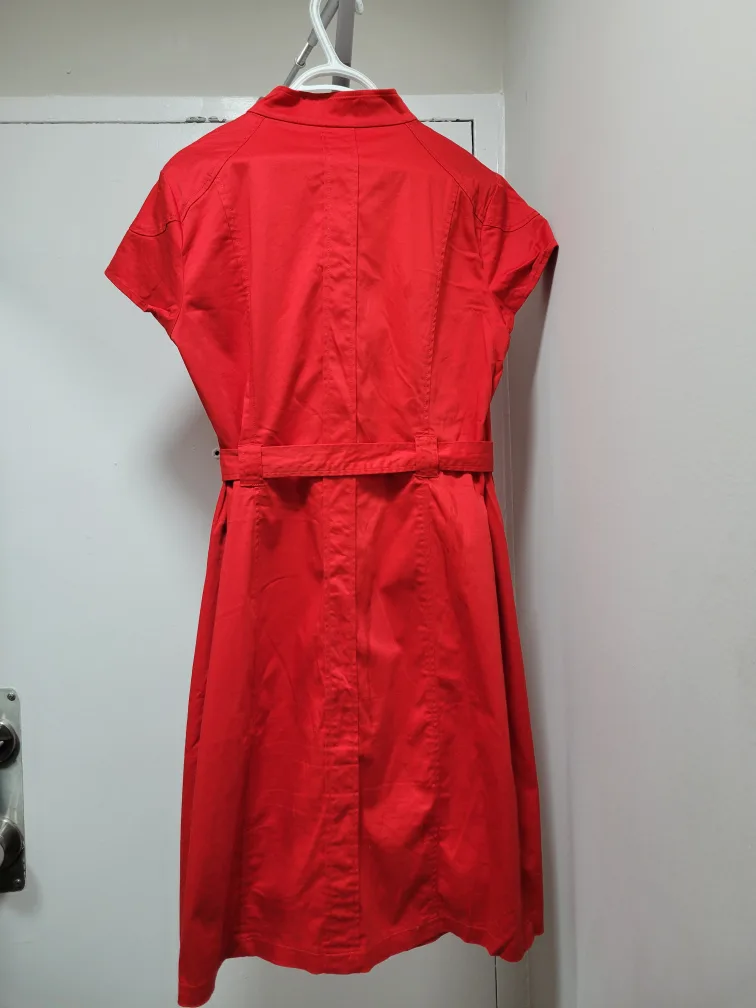 Calvin Klein Red Dress Size 14 image indicator(4)