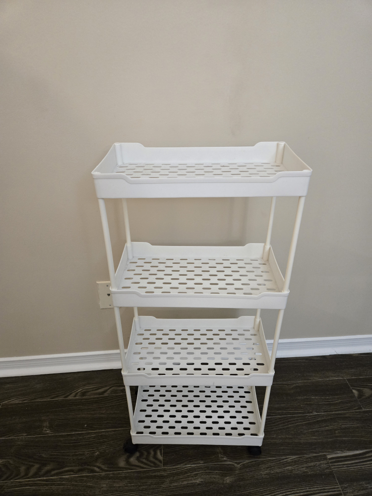 White Rolling Storage Cart - photo 2