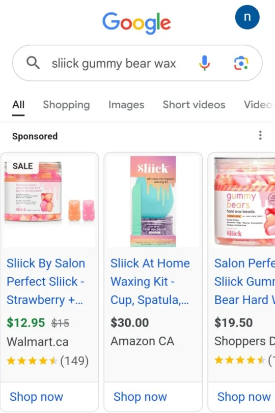 Gummy Bear No Strips Hard Wax Beads-Face/Body(reg.$14.99) image indicator(2)