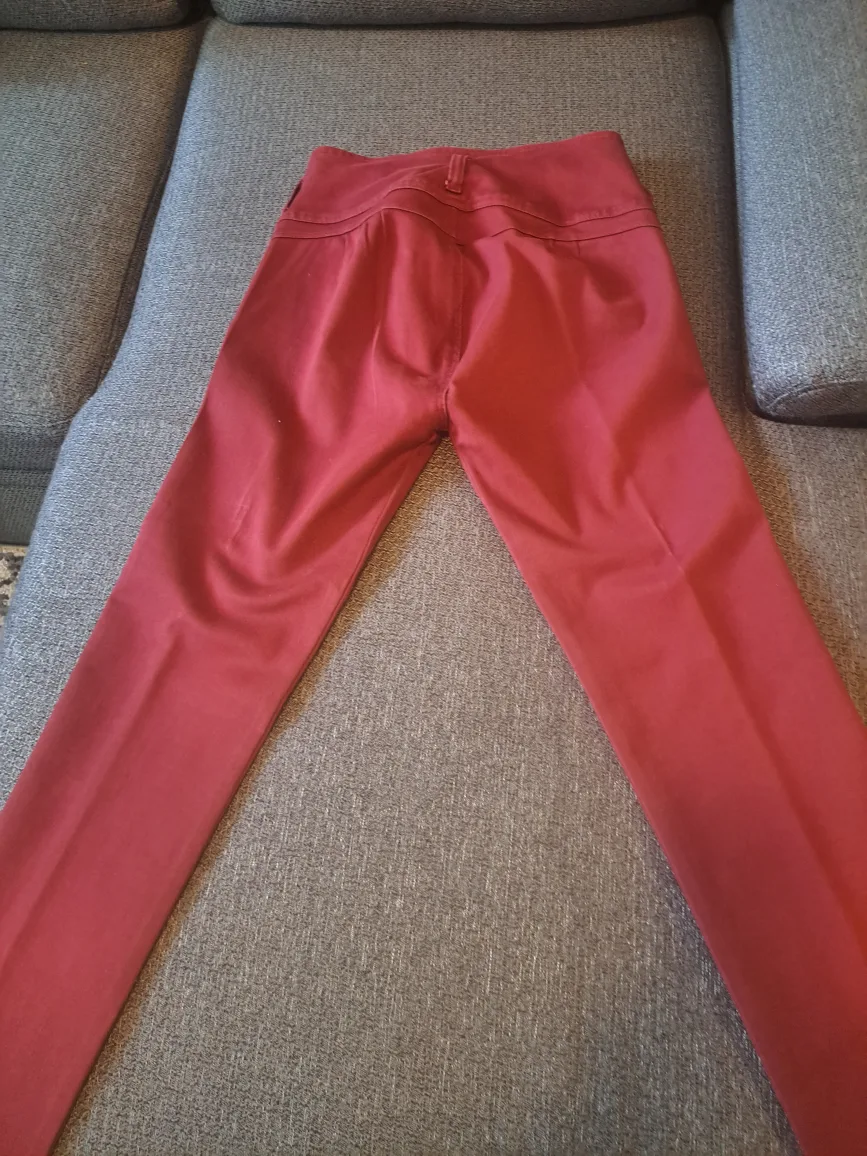 OXXFOR Butt Lifting  jeansRed High Waisted Pants thumbnail