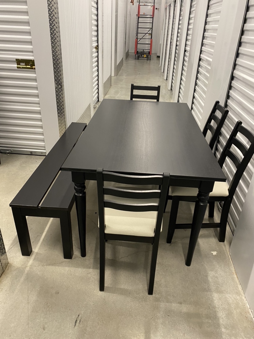 Can deliver—IKEA extendable table, bench and 4 chairs