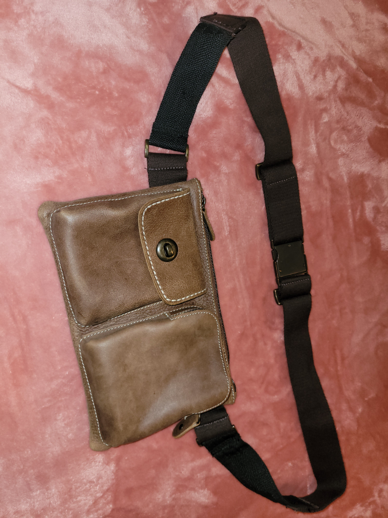 Roots Leather Shoulder Bag