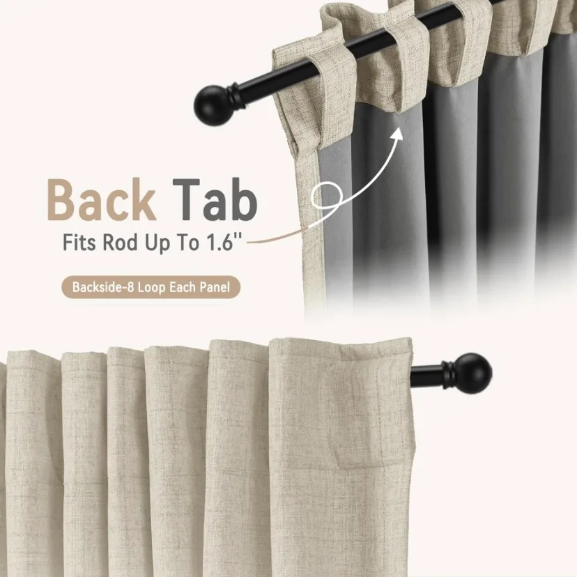 100% Blackout Curtains - 2 Panels image indicator(2)