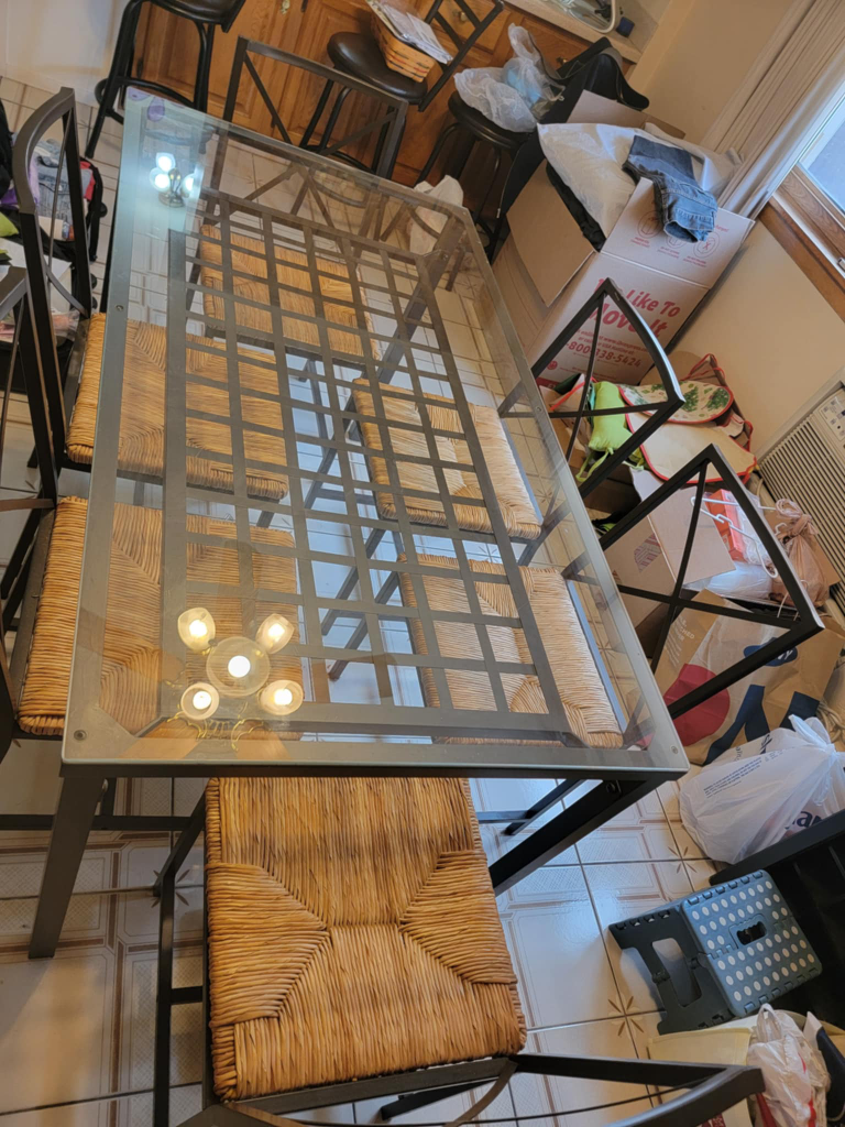 Glass Top Dining Table Set - photo 2