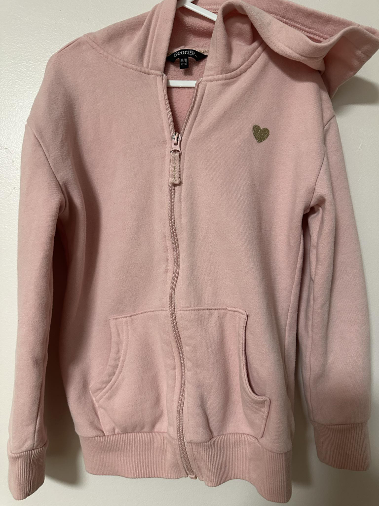 Pink George Girls' Zip Up Hoodie Size M/M (7-8)