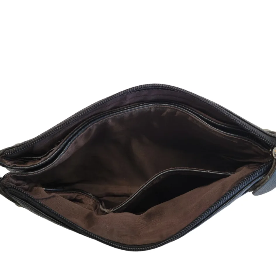 VINTAGE Black Leather Crossbody | Adjustable Length Strap image indicator(5)