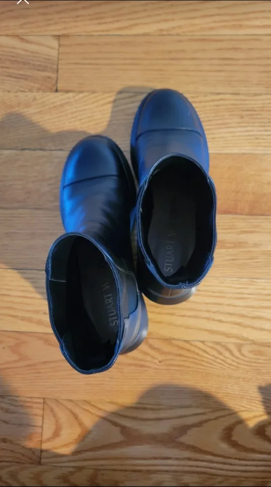 Stuart Weitzman Black Leather Boots image indicator(3)