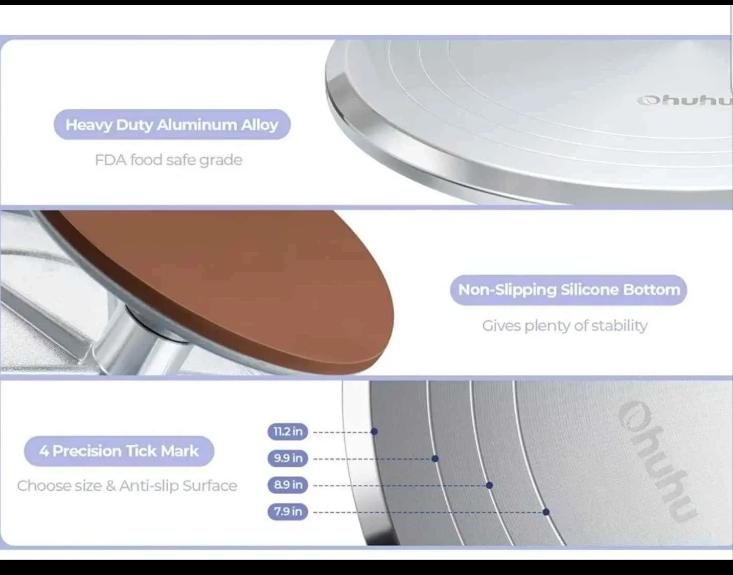 Cake Decorating Turntable 12inch image indicator(4)