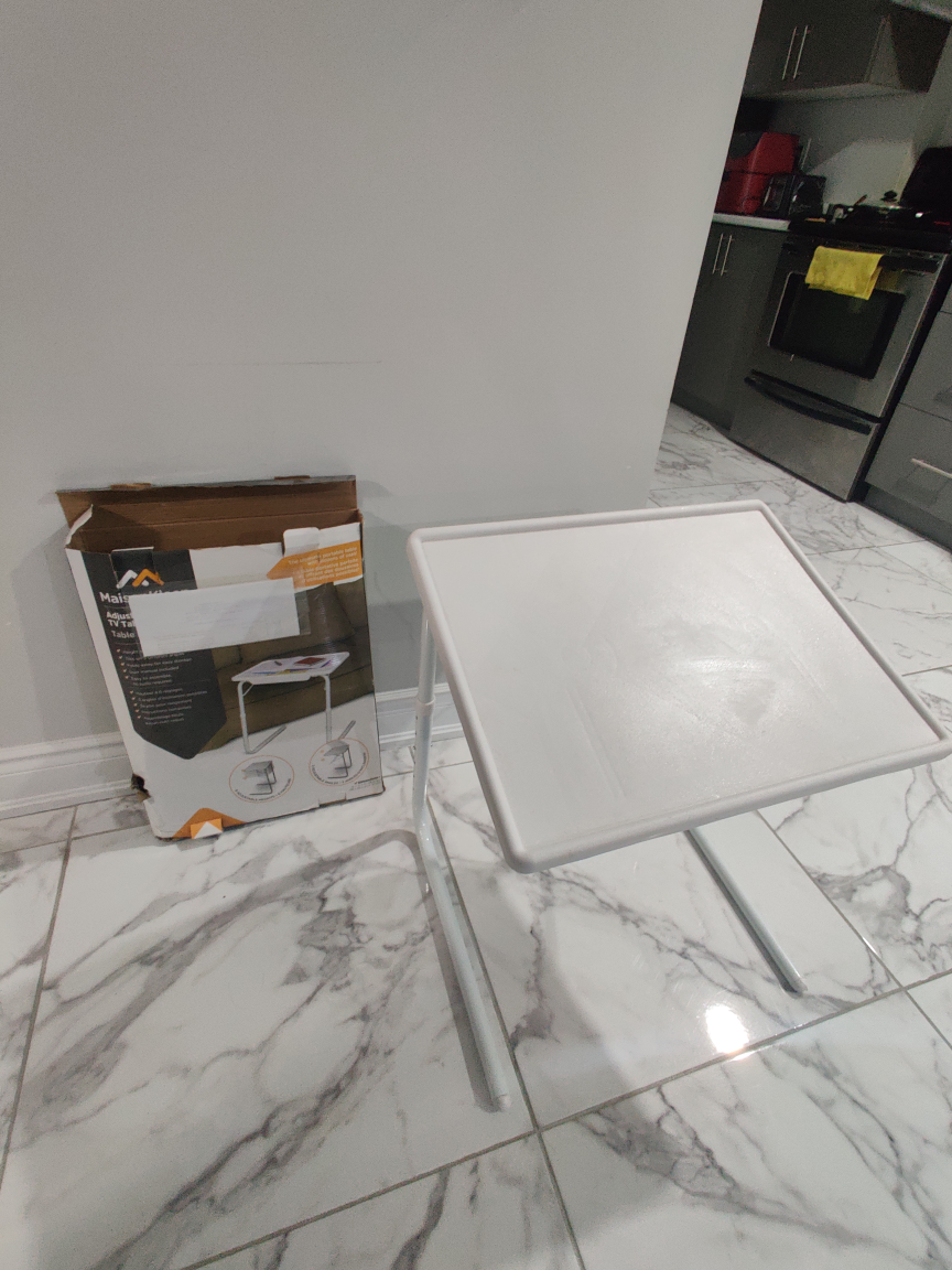 White Laptop Table / Table mate - photo 2