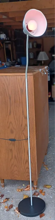 Silver Floor Lamp with Flexible Arm image indicator(2)