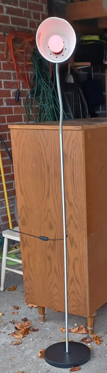 Silver Floor Lamp with Flexible Arm image indicator(4)