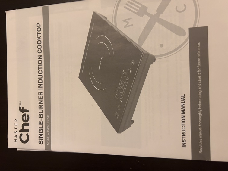 Master Chef Single-Burner Induction Cooktop