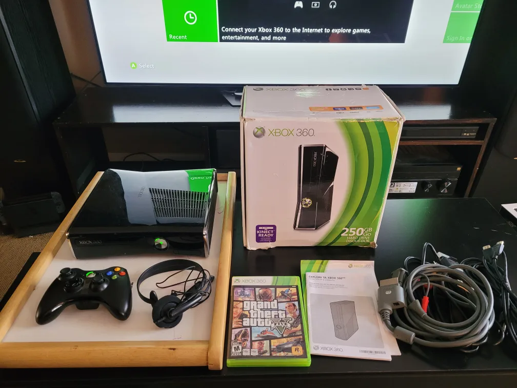 Xbox 360 Console with 250GB Hard Drive and Grand Theft Auto V thumbnail