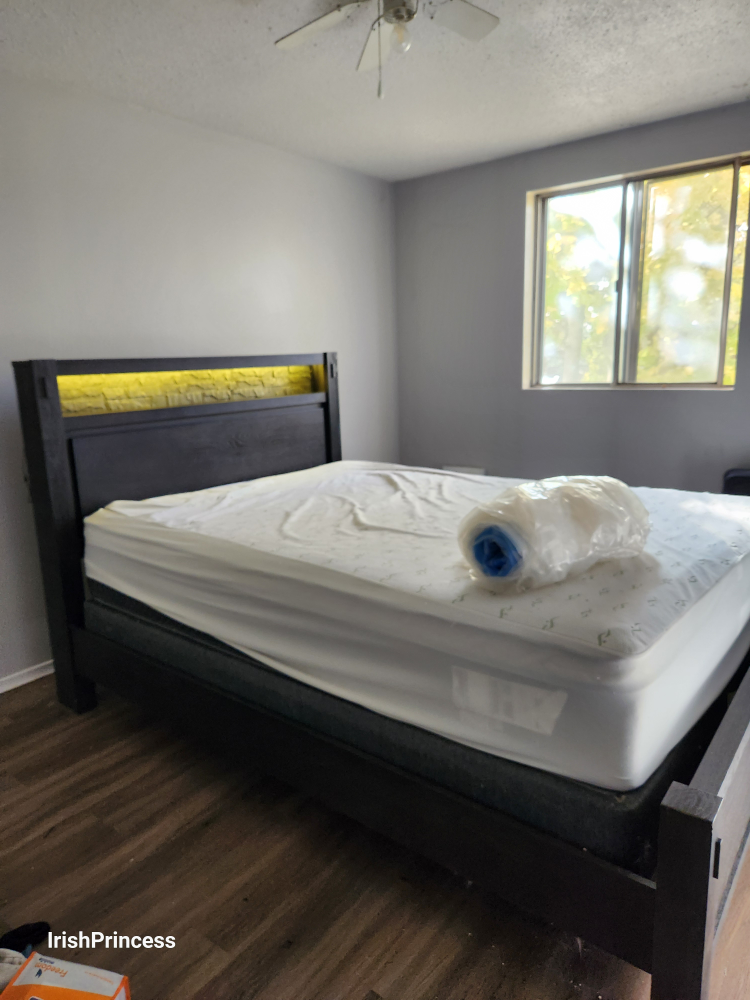 Black Bed Frame with Light - photo 3