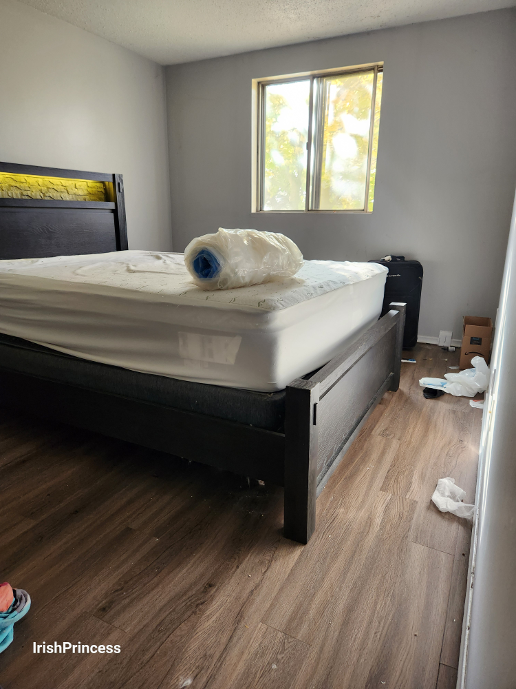Black Bed Frame with Light - photo 4
