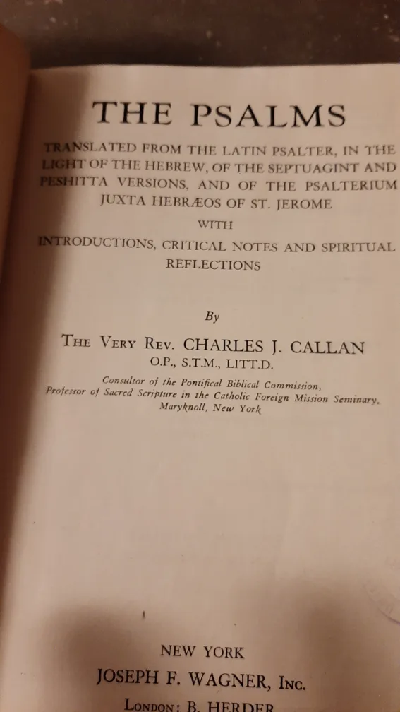 The Psalms by The Very Rev. Charles J. Callan image indicator(2)