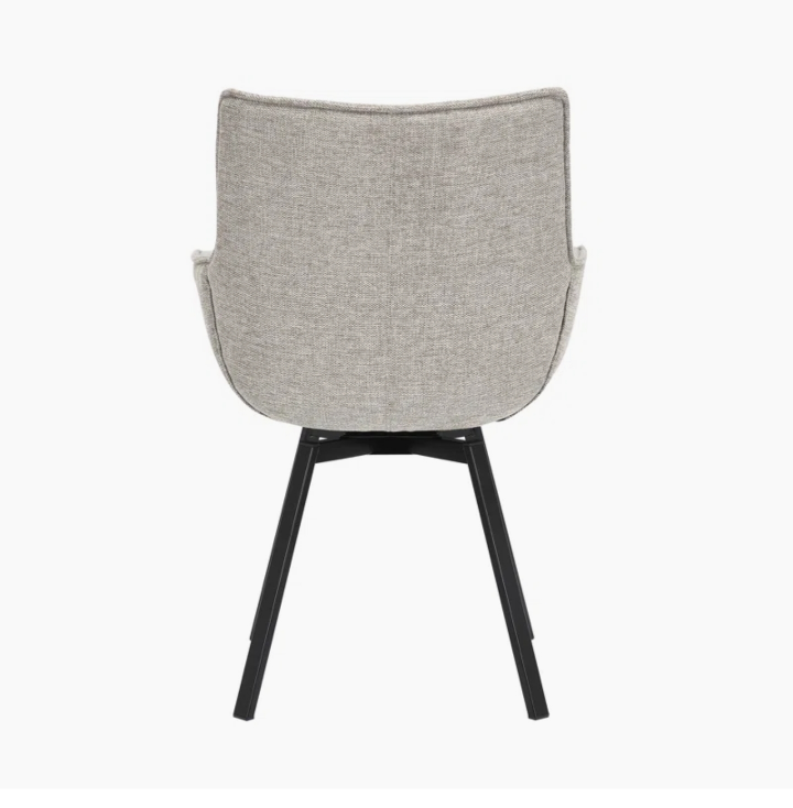 Swivel Dining Chair - Grey / White - photo 2