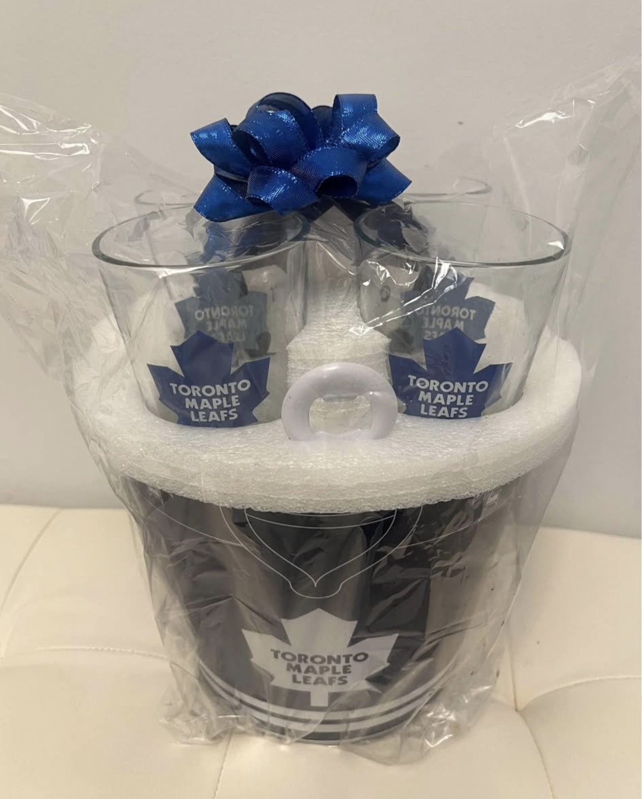 NHL Toronto Maple Leafs Ice Bucket, Glass, Coaster Gift - NEW!!!