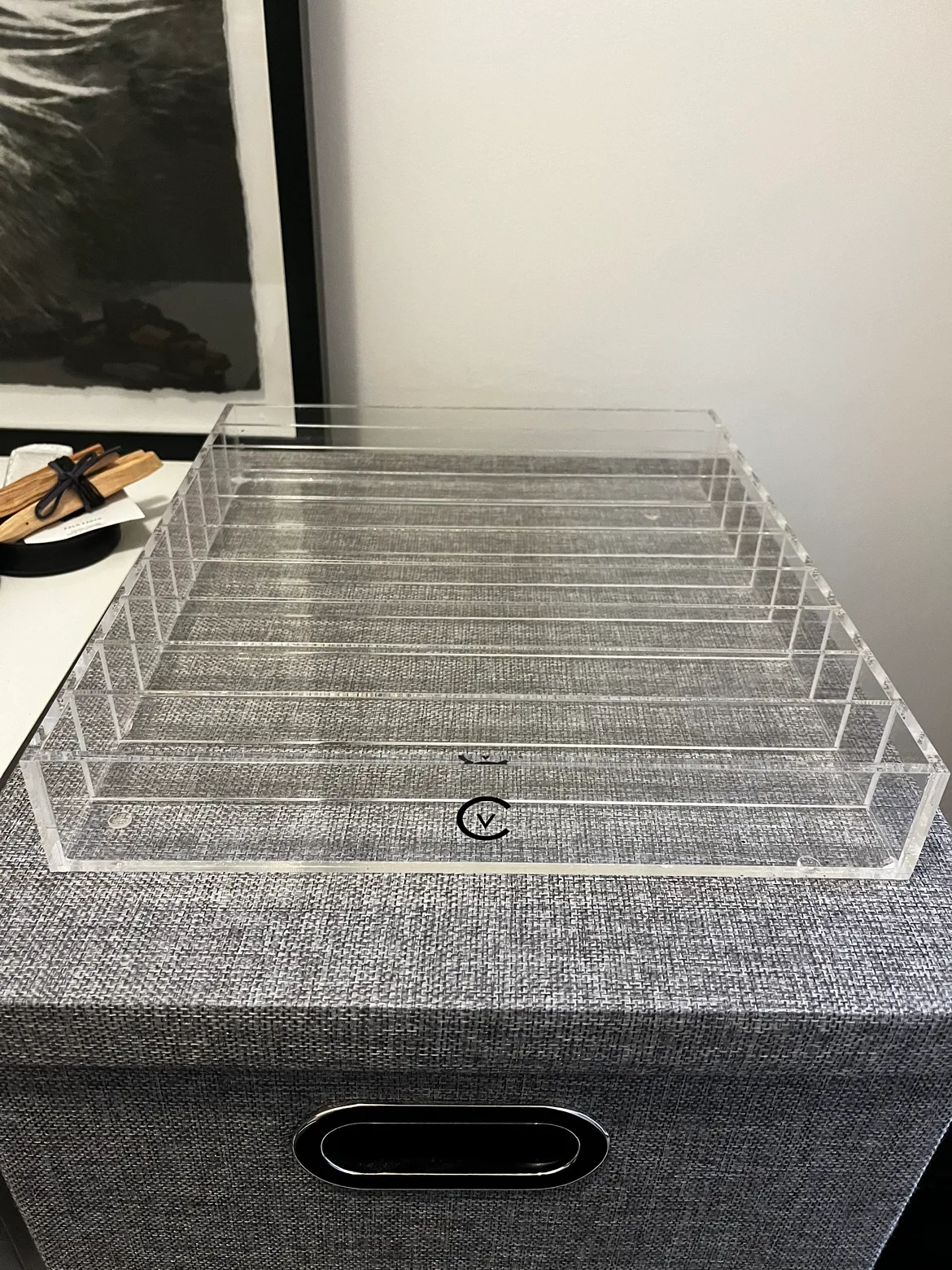 Acrylic Makeup Palette Organizer- *LIKE NEW, IKEA COMPATIBLE image indicator(2)