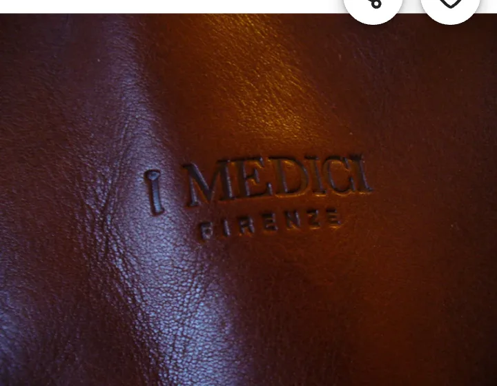 I Medici Made in Italy Cognac Leather Bag image indicator(2)