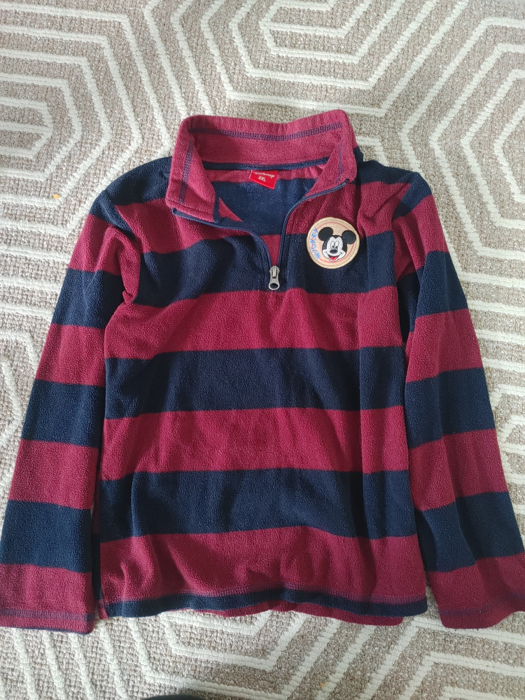 2 Disney Mickey Mouse Striped Fleece Pullover - photo 3