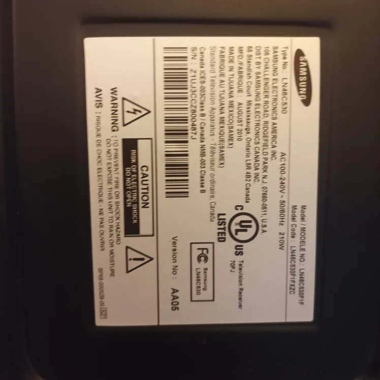 Samsung 46 inch LED TV image indicator(2)