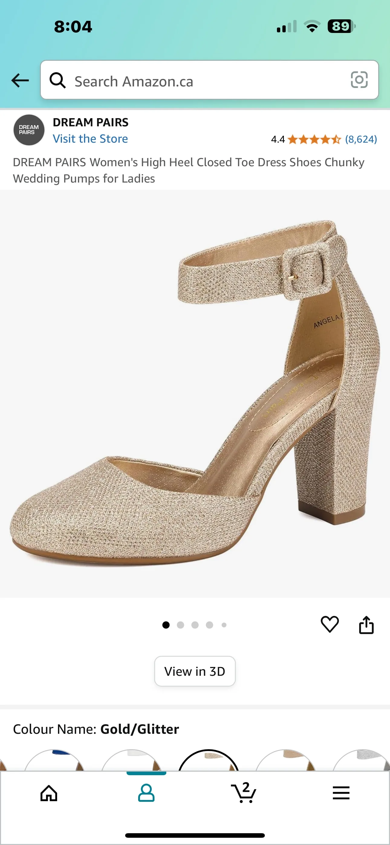 Gold Glitter Ankle Strap Heels Size 6.5 or Eur 37 image indicator(3)