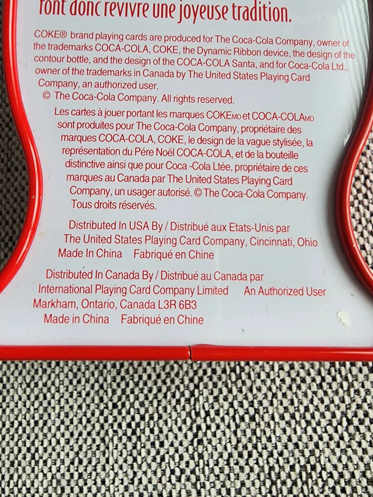 Vintage Coca-Cola Santa Tin with 2 Decks of Playing Cards image indicator(6)