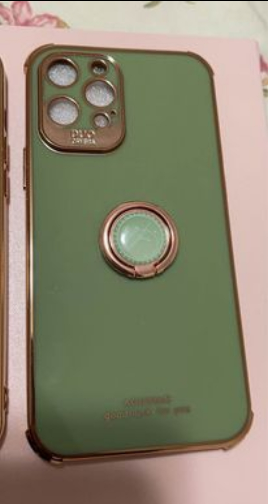 Green Phone Case with Ring i phone pro max cover