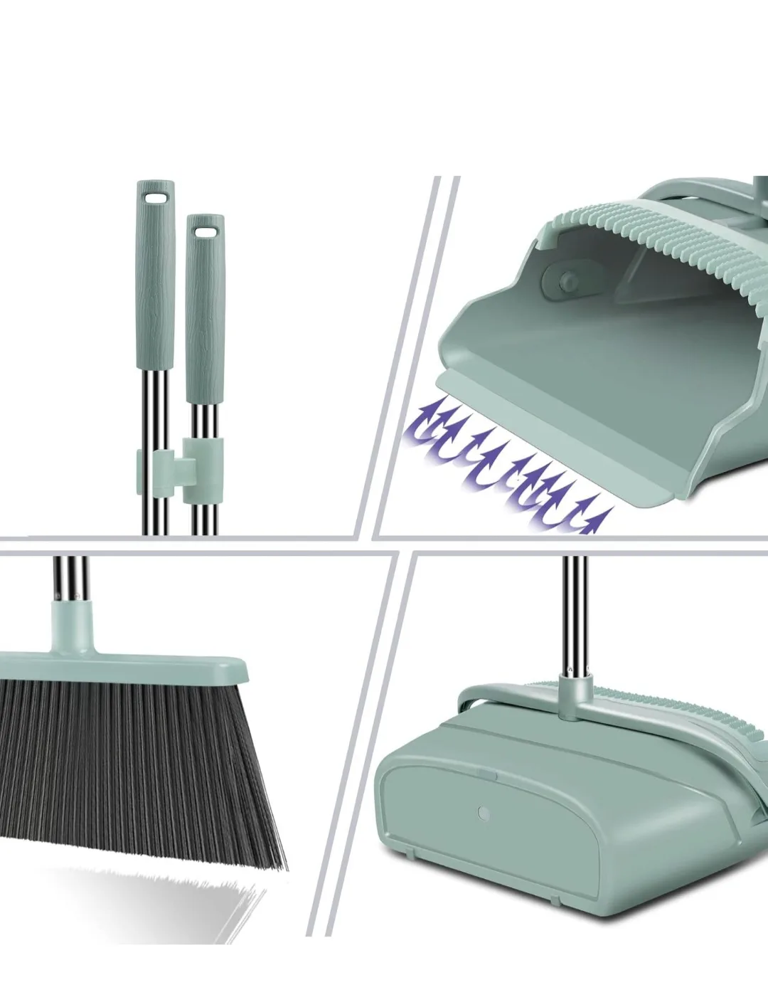 Broom & Dustpan Set sage green new Queens 11357 image indicator(3)