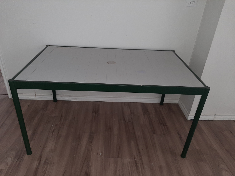 Aluminum metal table - large