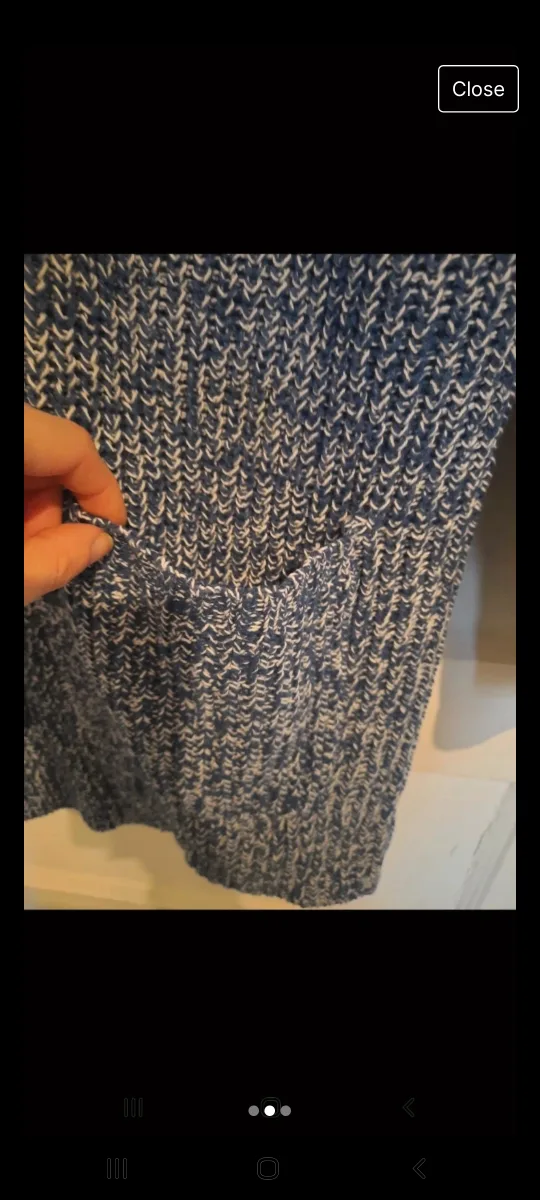 Woman Within Blue and White Cardigan image indicator(2)