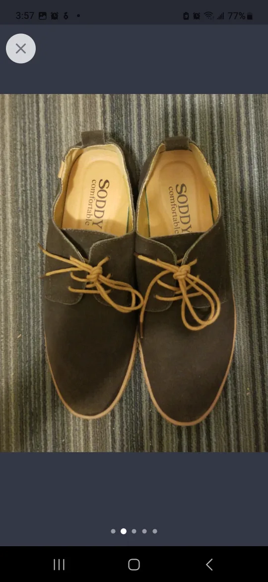 SODDY Comfortable K01 Leather Shoes,Flexable,Light Wt. #9(43) image indicator(2)